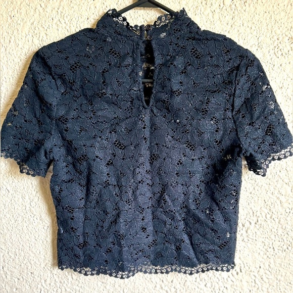Bebe Black Lace Top Size XS - Picture 4 of 4